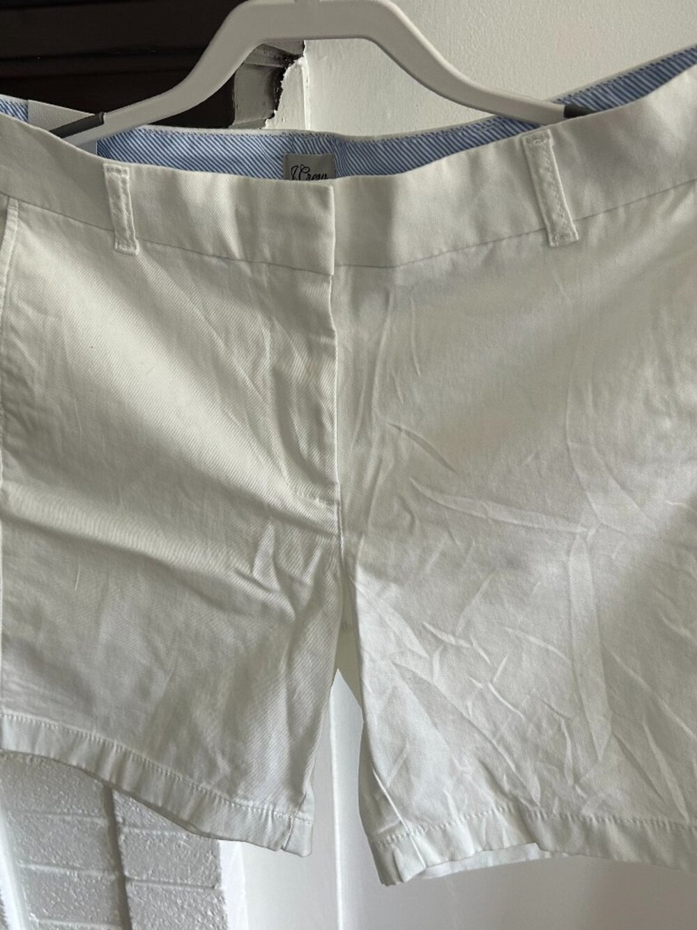 J. Crew Chino White Shorts Size 10 NWT